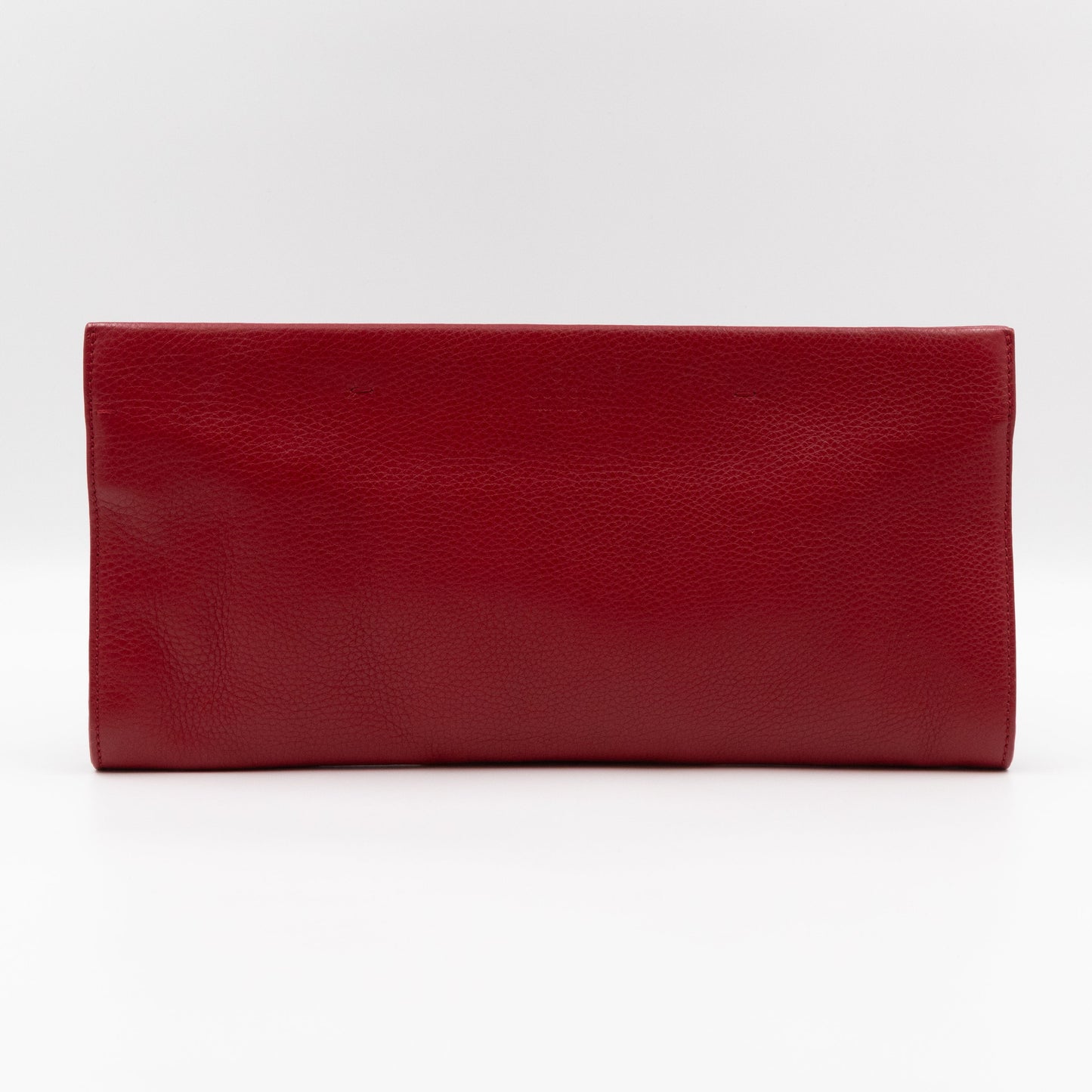 Nouveau Bamboo Tassel Clutch Red Leather