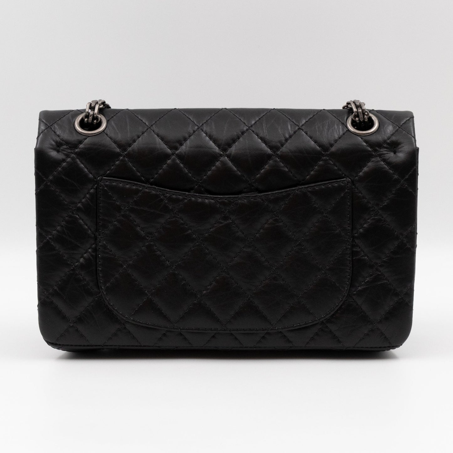 2.55 Reissue 225 Medium Black Aged Calfskin Leather