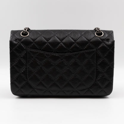 2.55 Reissue 225 Medium Black Aged Calfskin Leather
