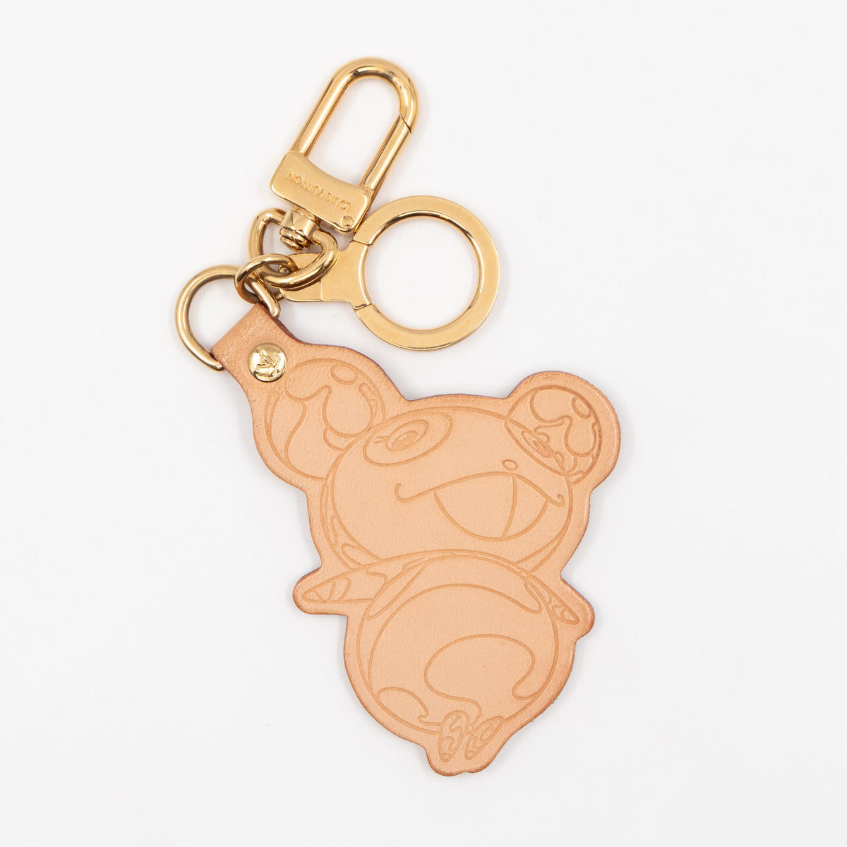 Louis-vuitton Porte Cles Panda Vachetta Murakami Charm Keychain