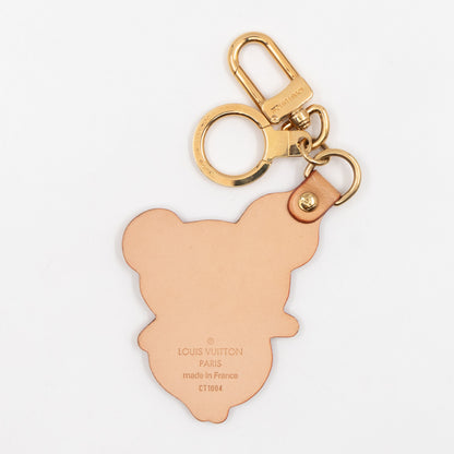Louis-vuitton Porte Cles Panda Vachetta Murakami Charm Keychain