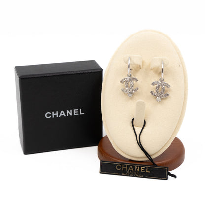 CC Hoops Crystal Earrings Silver