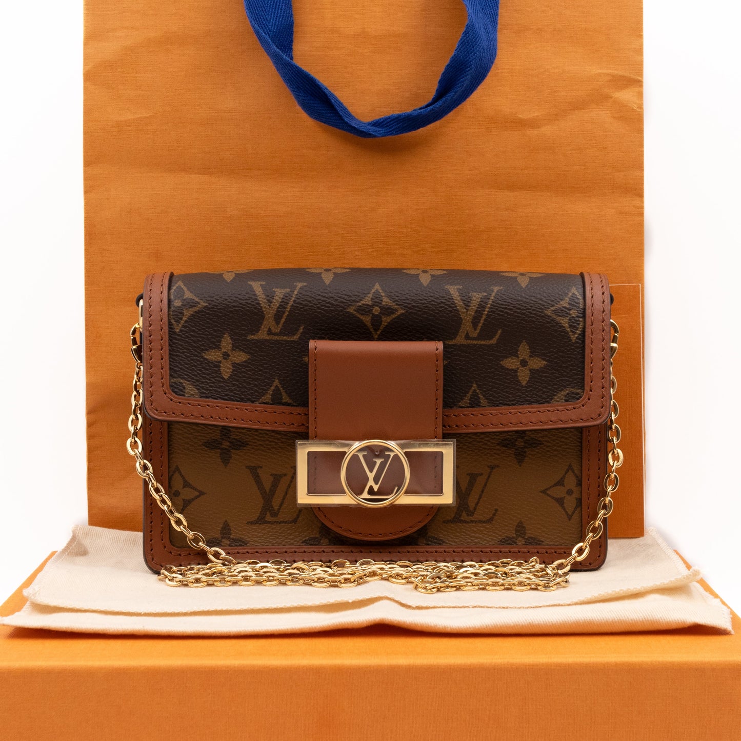Louis-vuitton Dauphine Chain Wallet Monogram Reverse