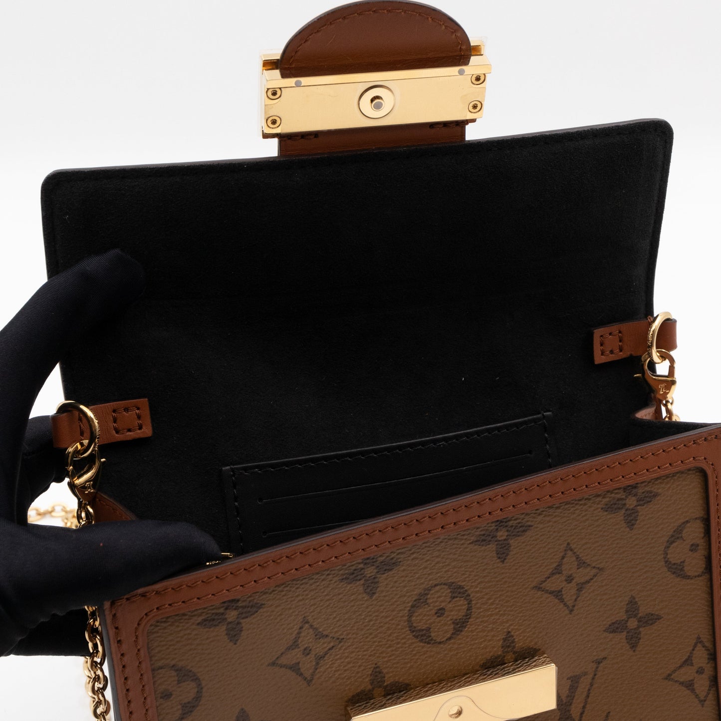 Louis-vuitton Dauphine Chain Wallet Monogram Reverse