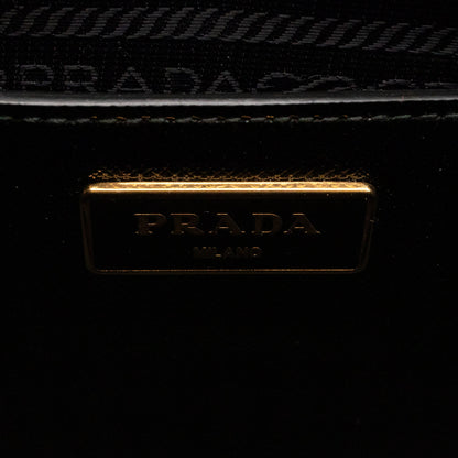 Galleria Large Double Zip Black Saffiano Vernis