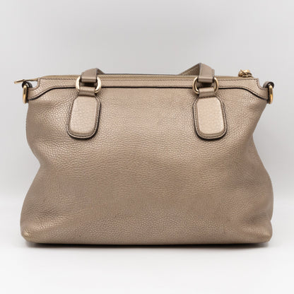 Soho Two Way Shoulder Bag Champagne Leather