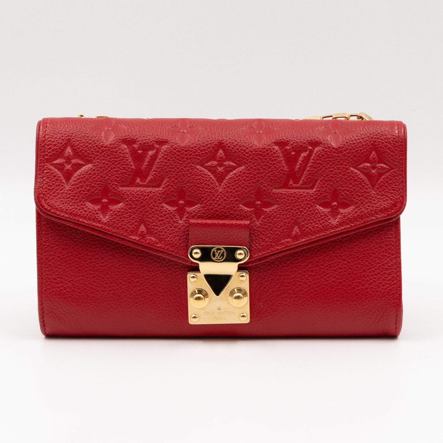 Saint Germain Pochette with chain Red Monogram Empreinte