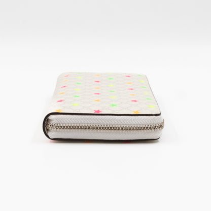 Zip Around Wallet White Micro GG Supreme Stars Canvas
