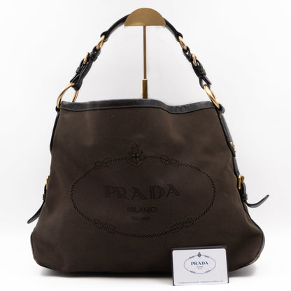 Canapa Hobo Brown Canvas