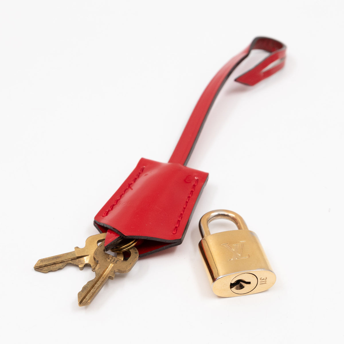 Louis-vuitton Montaigne BB Red Vernis