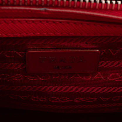 Galleria Medium Double Zip Lacca Red Saffiano Lux