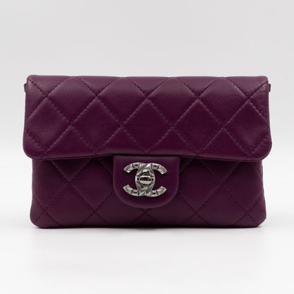 Mini Mineral Nights Flap Crossbody Bag Purple Leather