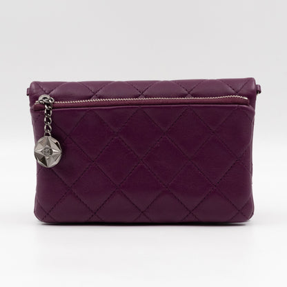 Mini Mineral Nights Flap Crossbody Bag Purple Leather