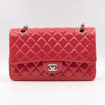 Classic Double Flap Medium Pink Patent Leather