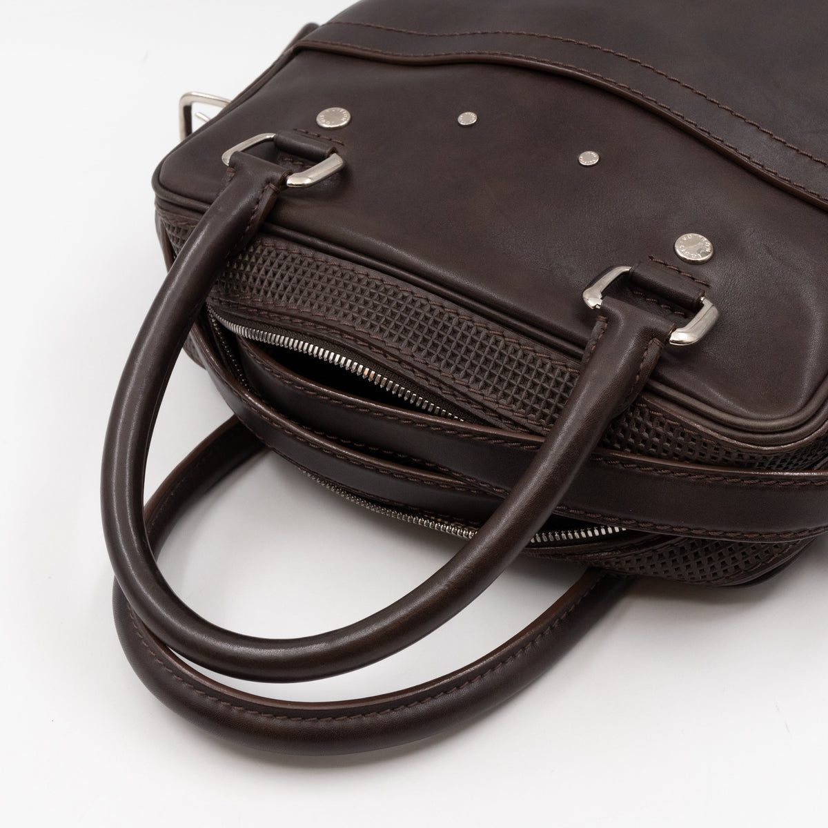 Louis-vuitton Bequia Porte Document Vertical Brown Leather