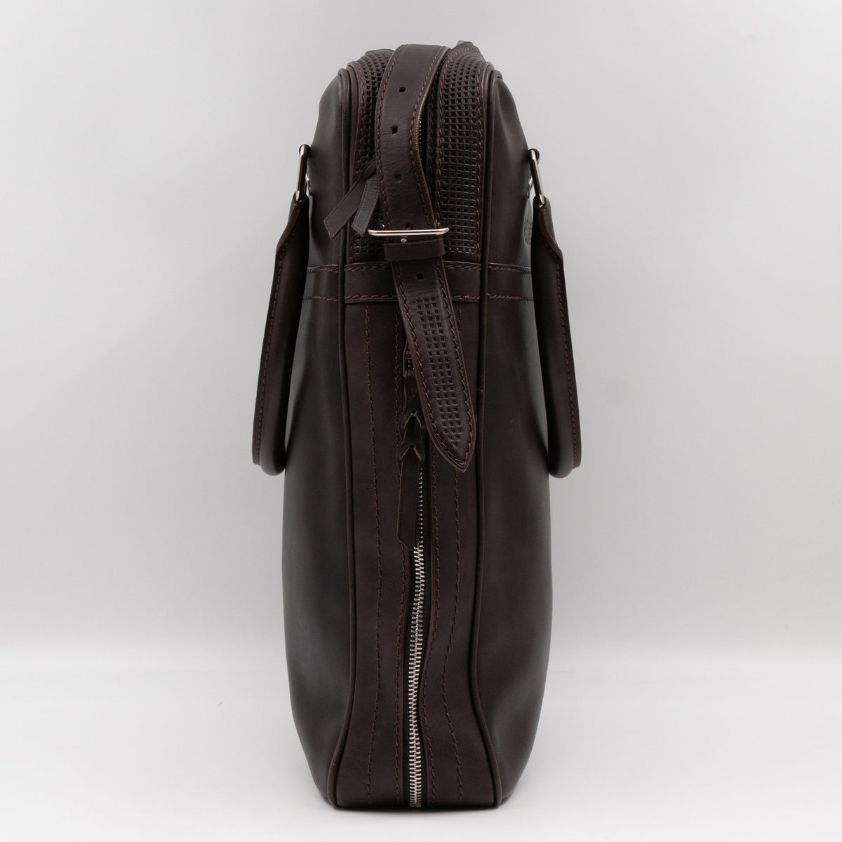 Louis-vuitton Bequia Porte Document Vertical Brown Leather