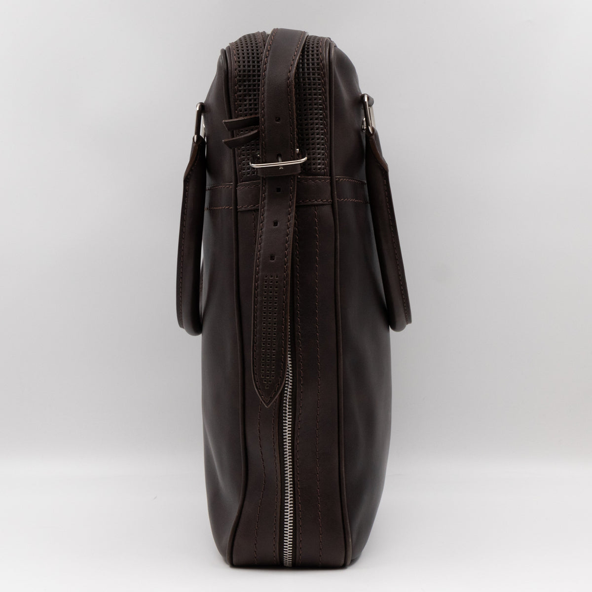 Louis-vuitton Bequia Porte Document Vertical Brown Leather