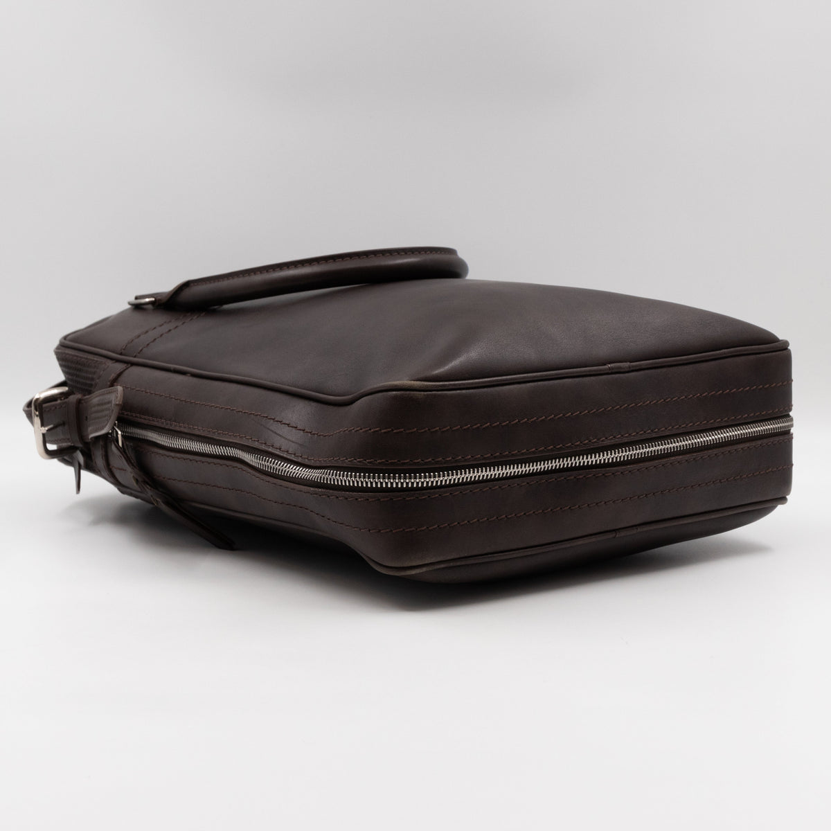 Louis-vuitton Bequia Porte Document Vertical Brown Leather