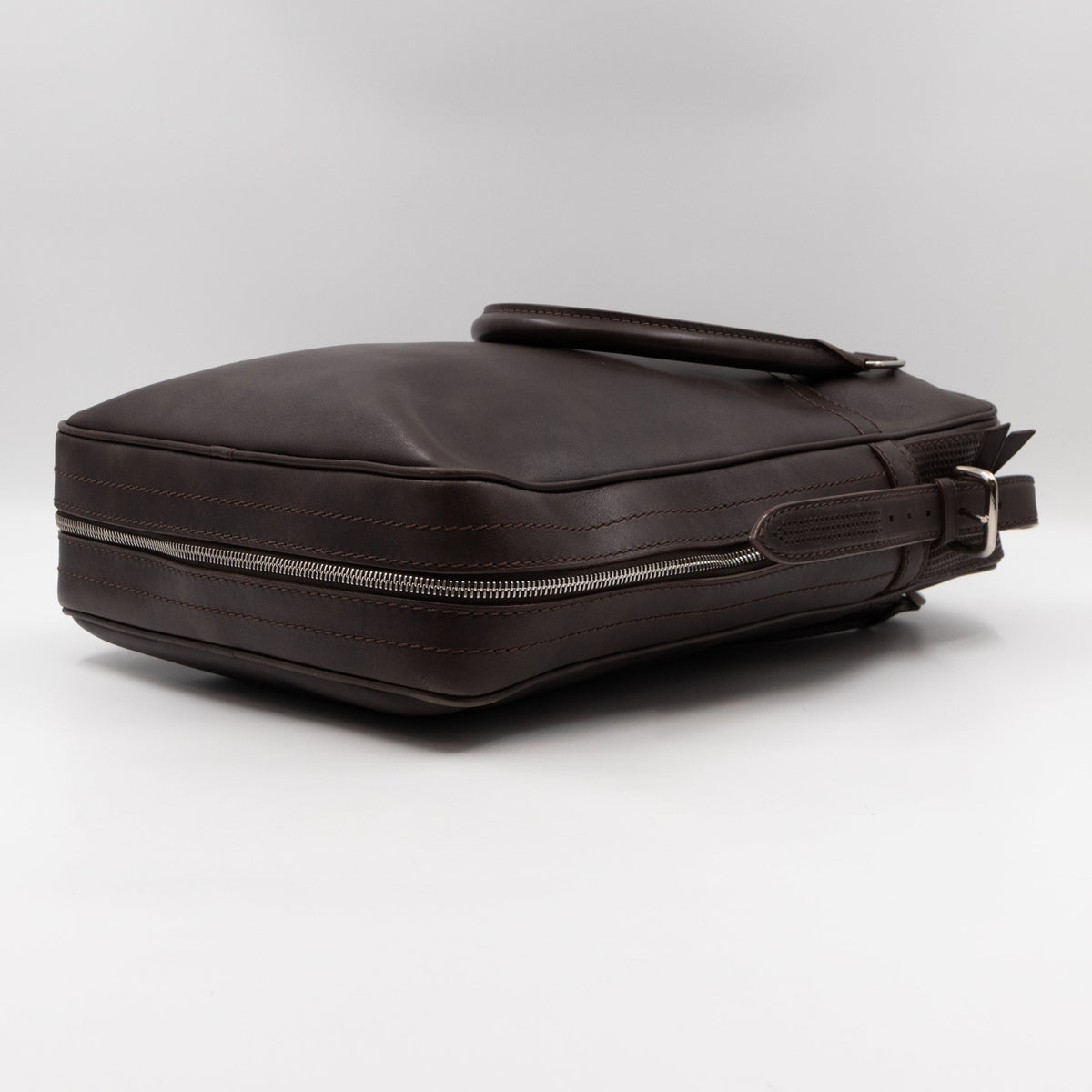 Louis-vuitton Bequia Porte Document Vertical Brown Leather