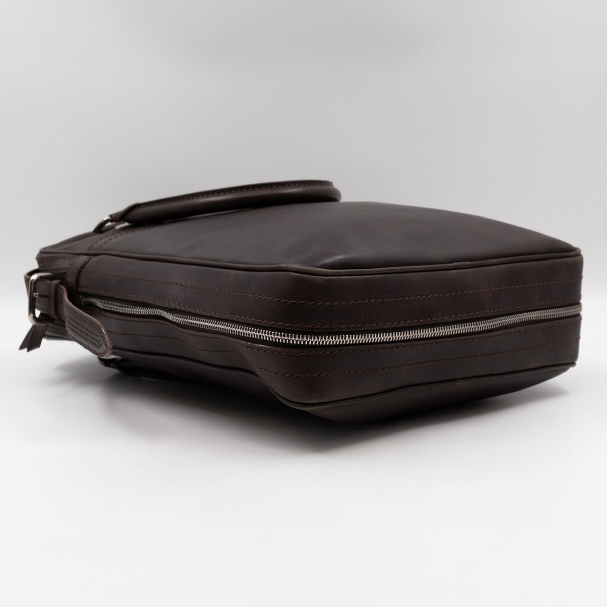 Louis-vuitton Bequia Porte Document Vertical Brown Leather