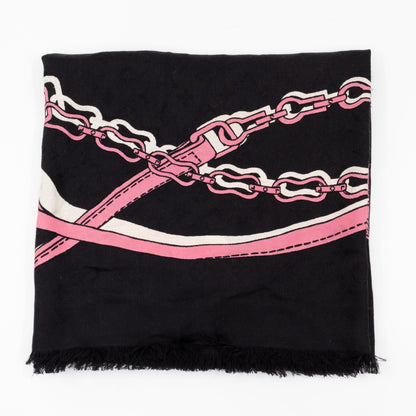 Monogram Shawl Handle Me Black