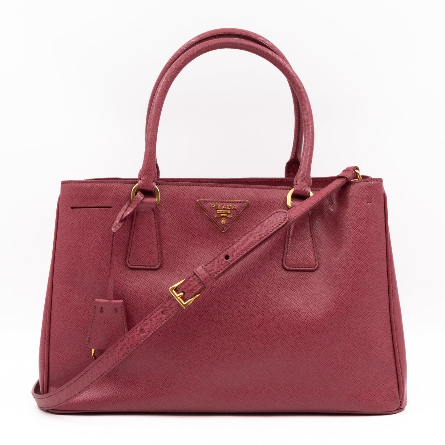 Galleria Medium Single Zip Mauve Saffiano