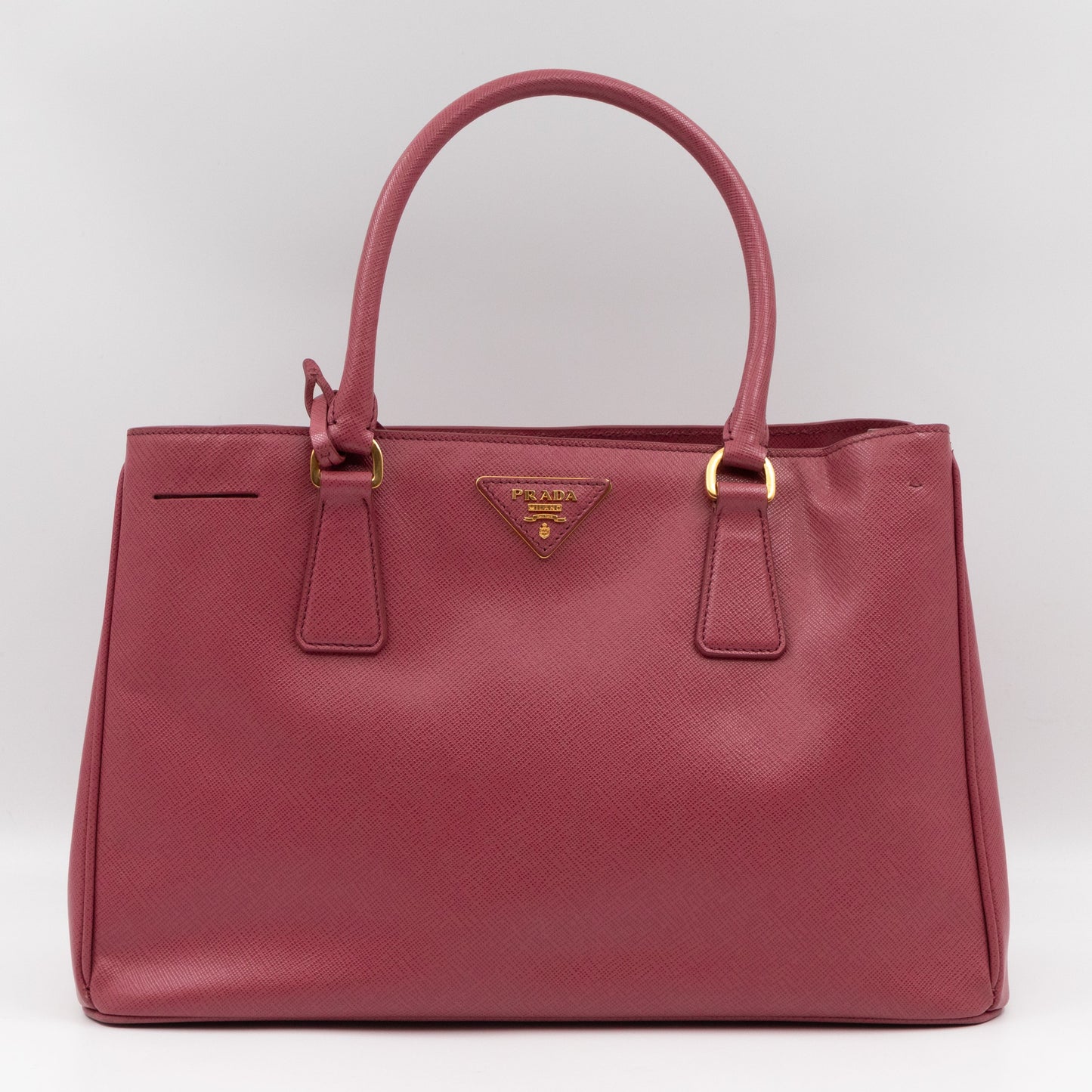 Galleria Medium Single Zip Mauve Saffiano