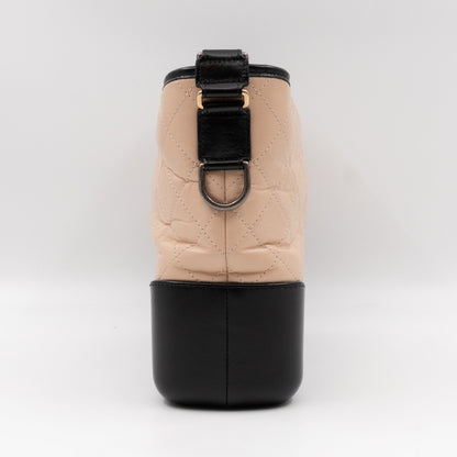 Gabrielle Hobo Large Beige Calfskin Leather