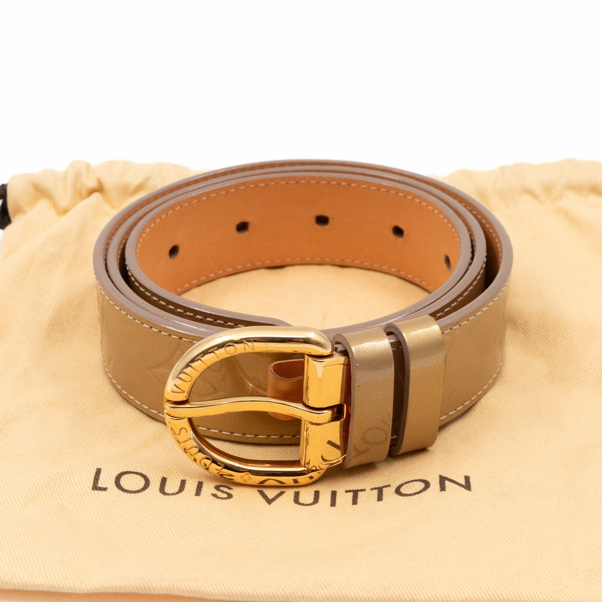 Ceinture Belt Beige Vernis 80 cm