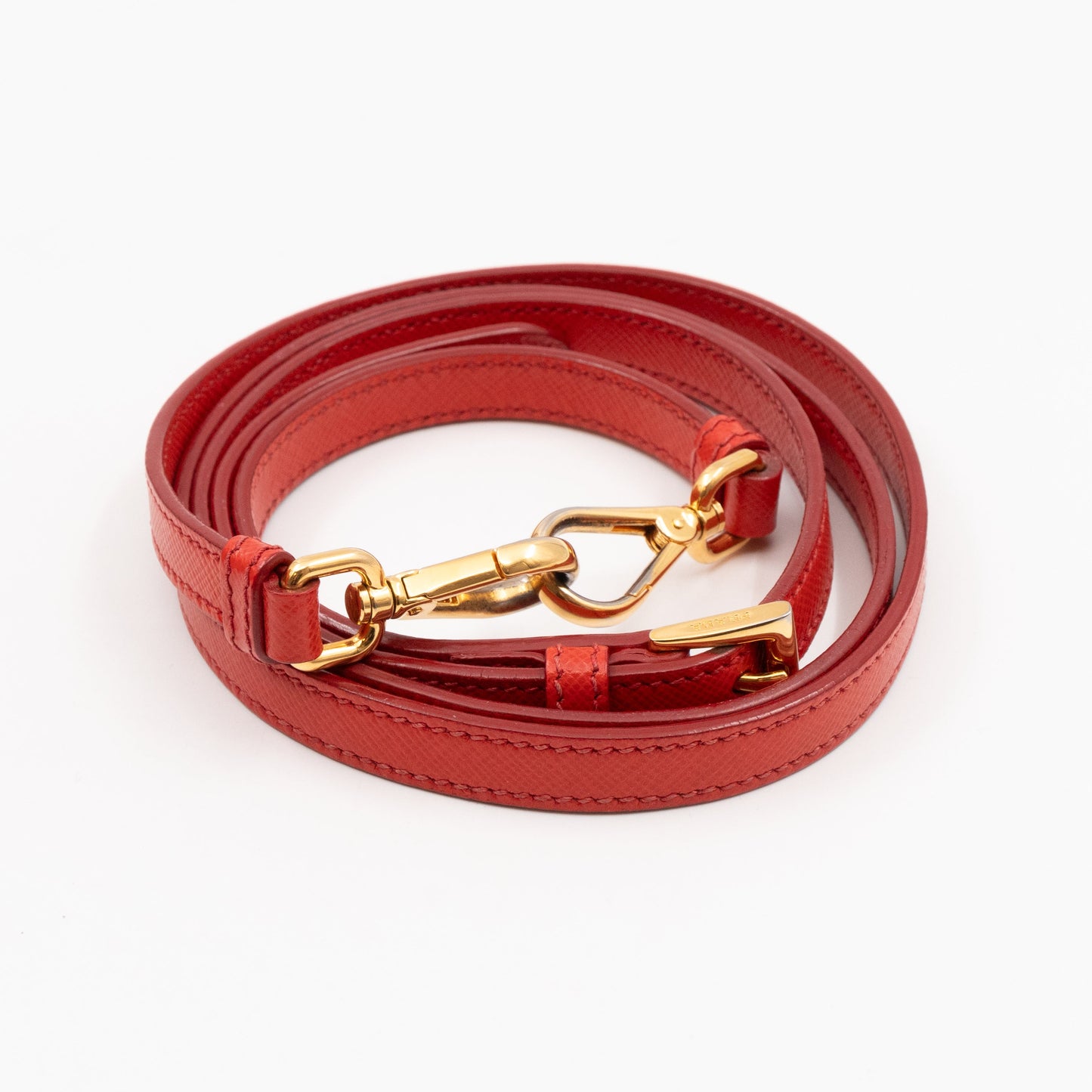 Galleria Small Double Zip Fiery Red Saffiano