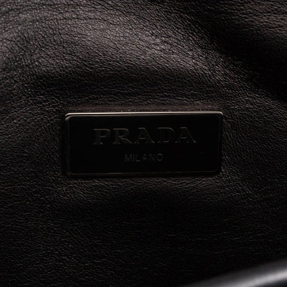 Studded Grommet Clutch Dark Brown Leather