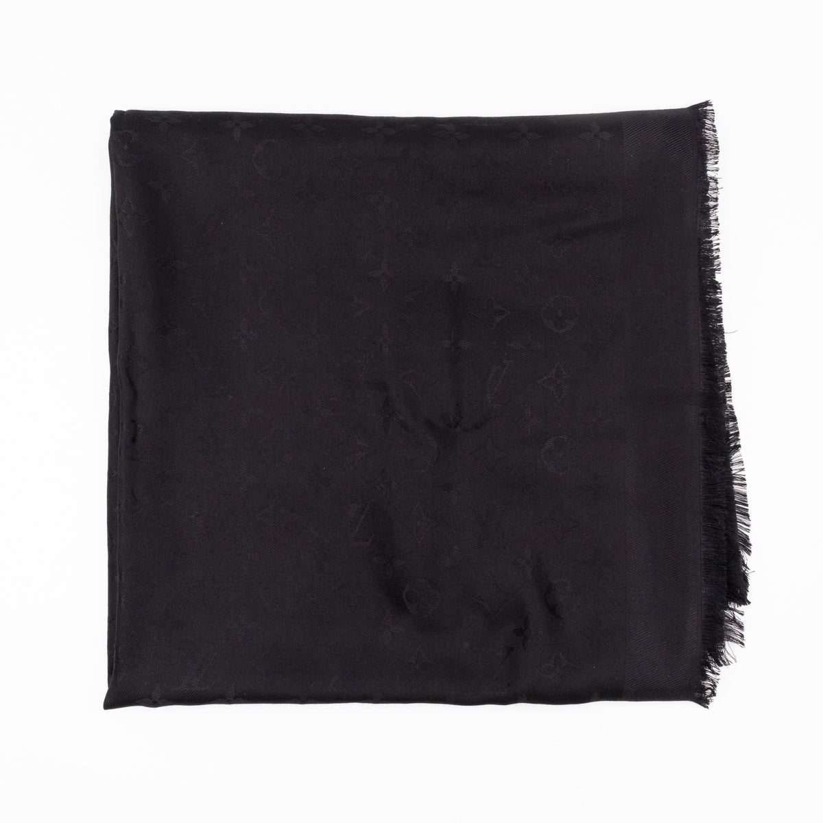 Monogram Shawl Black
