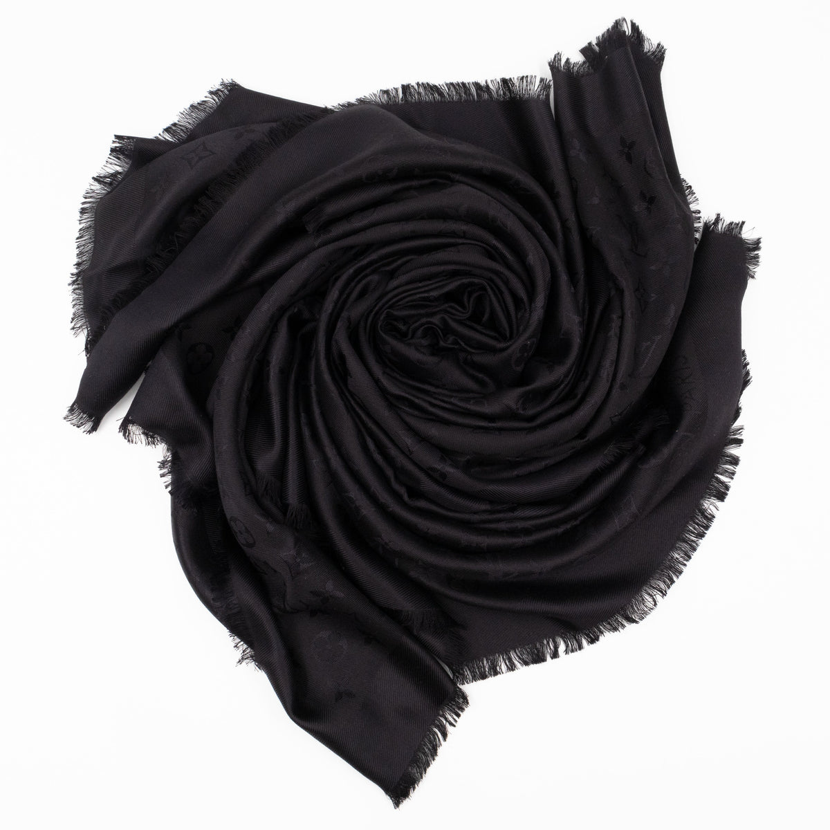Monogram Shawl Black