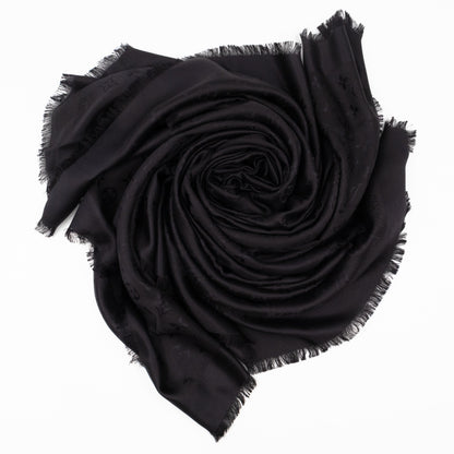Monogram Shawl Black