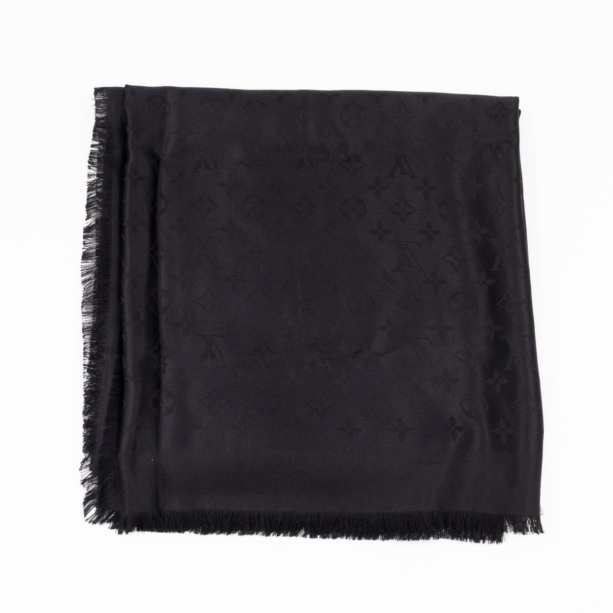 Monogram Shawl Black