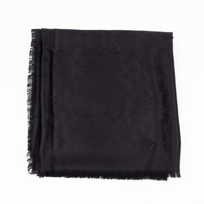 Monogram Shawl Black