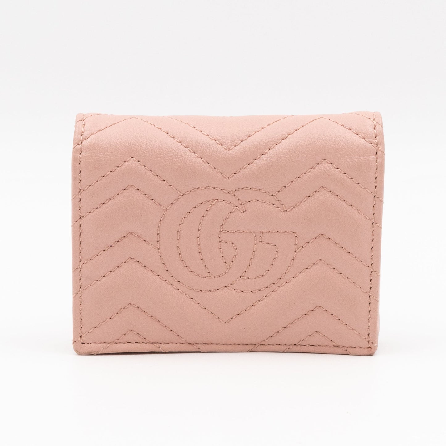 GG Marmont Wallet Matelasse Pink Leather