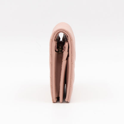 GG Marmont Wallet Matelasse Pink Leather