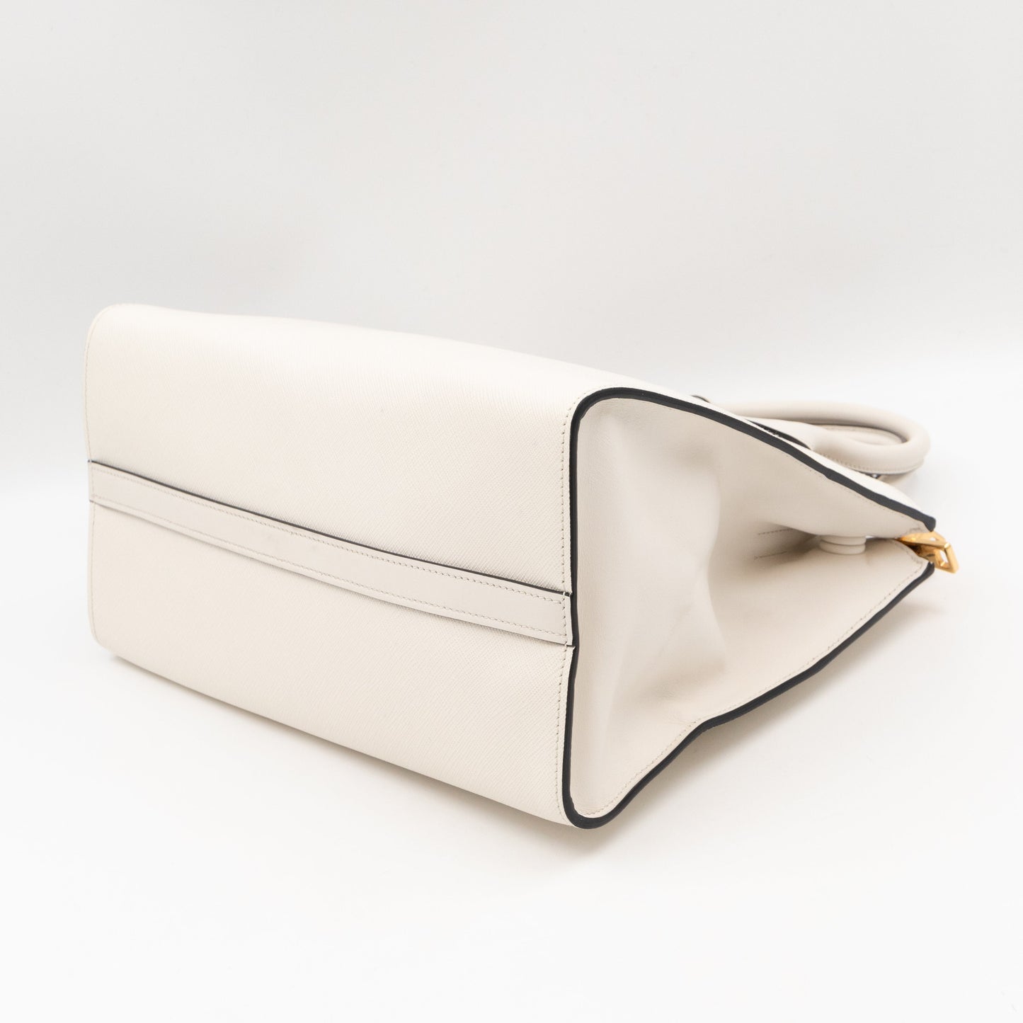 Paradigme Bag White Greche Saffiano City Calfskin
