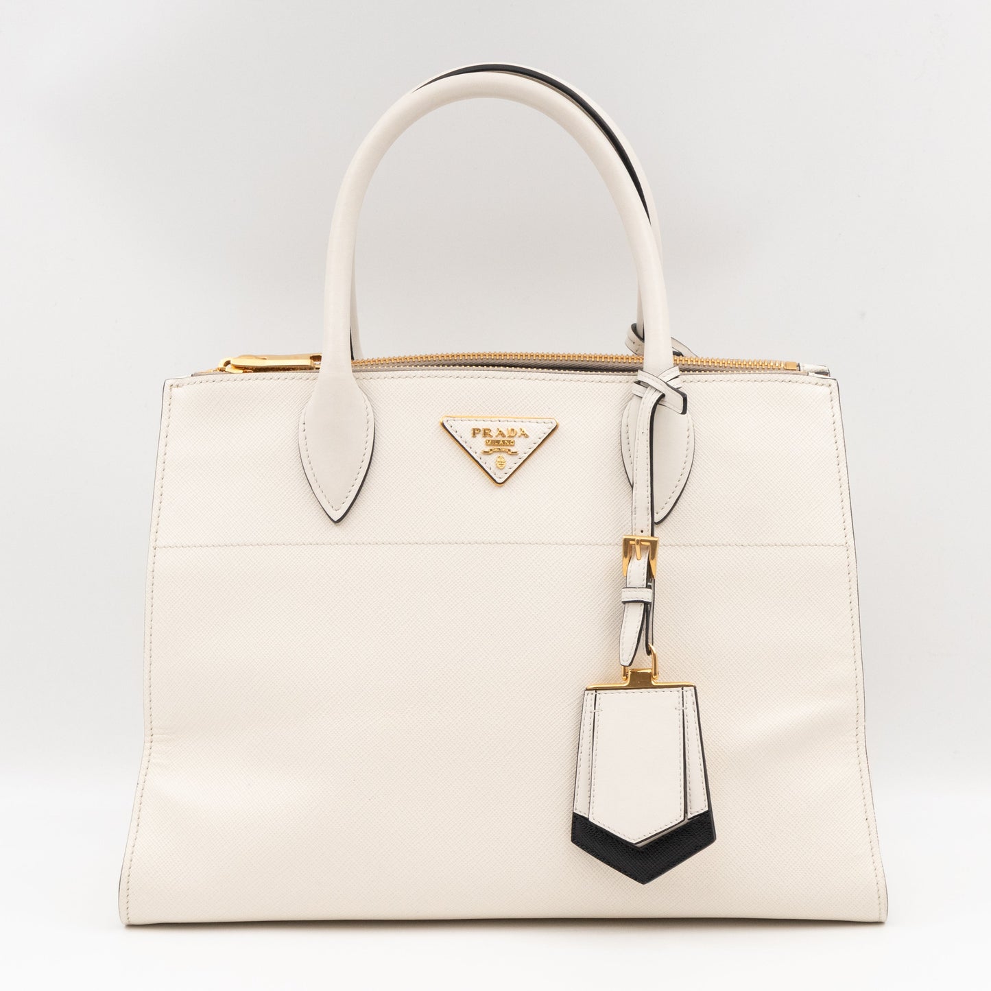Paradigme Bag White Greche Saffiano City Calfskin