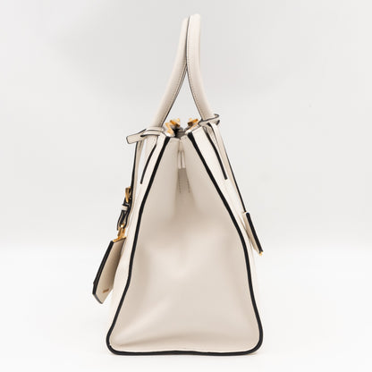 Paradigme Bag White Greche Saffiano City Calfskin