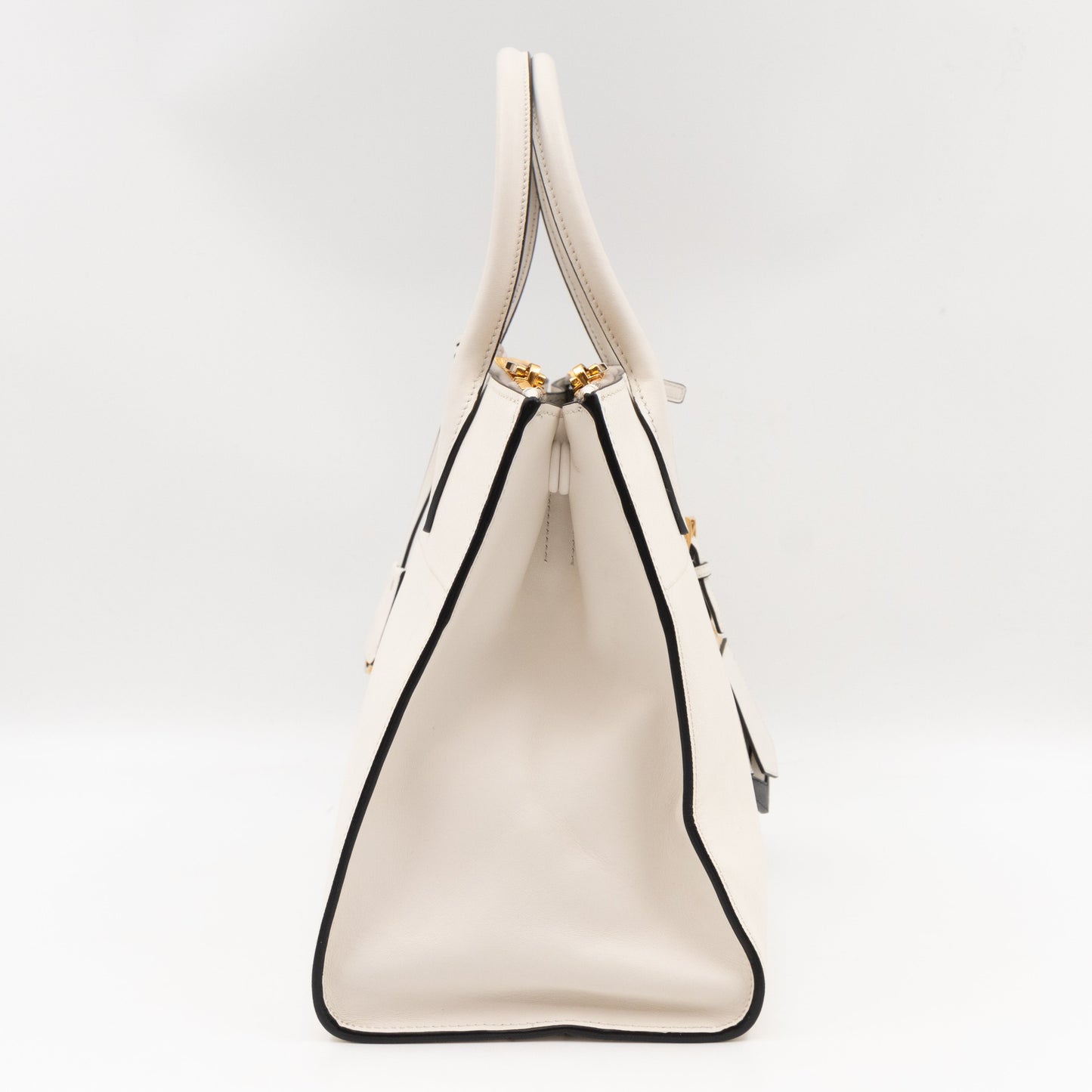 Paradigme Bag White Greche Saffiano City Calfskin
