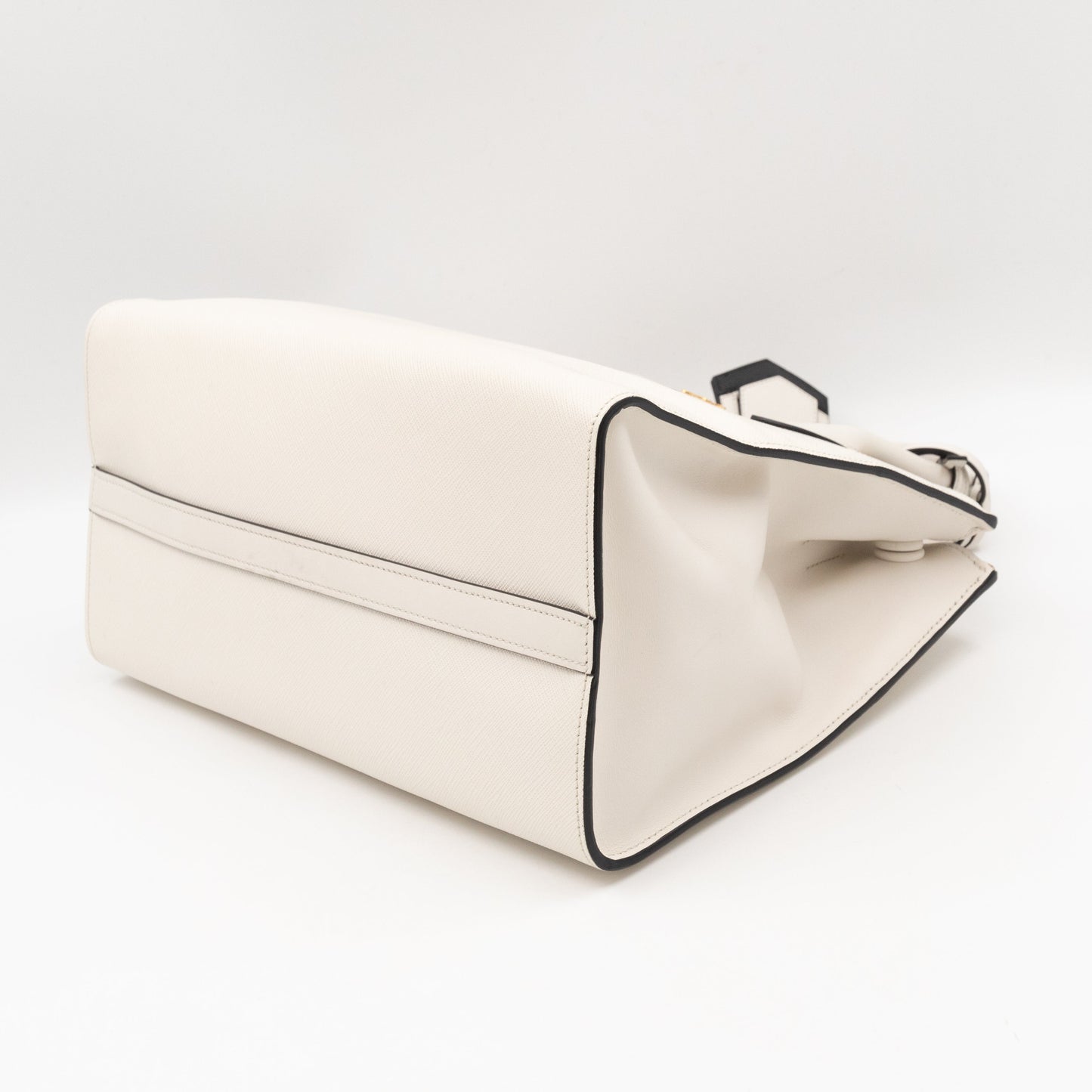Paradigme Bag White Greche Saffiano City Calfskin