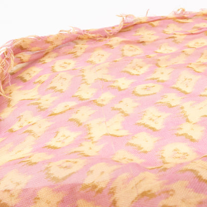 Etol Monogram Ikat Pink & Yellow Cashmere Silk Scarf