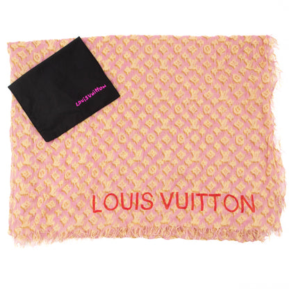 Etol Monogram Ikat Pink & Yellow Cashmere Silk Scarf