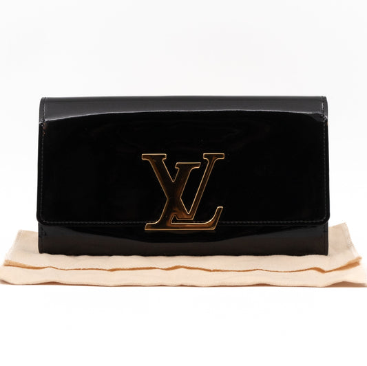 Louise Wallet Black Vernis