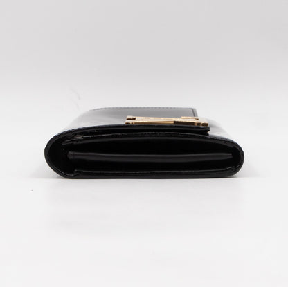 Louise Wallet Black Vernis
