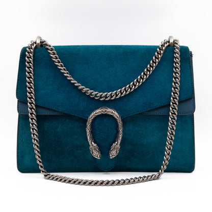 Dionysus Medium Blue Suede