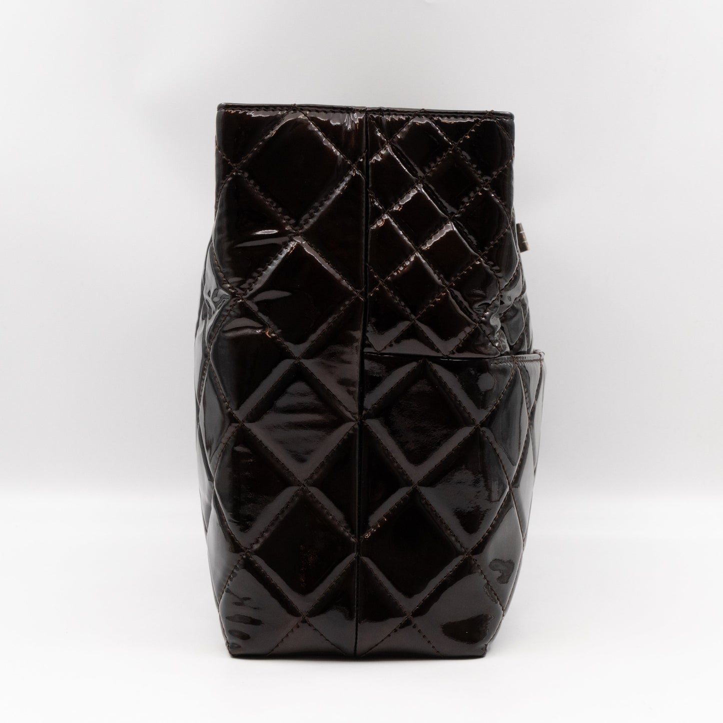 Reissue East West Tote Quilted Burgundy Patent Leather