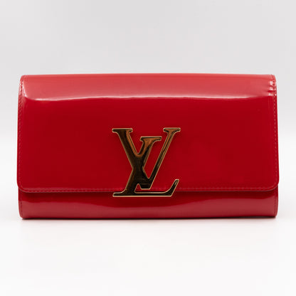 Louise Clutch Red Vernis Gold